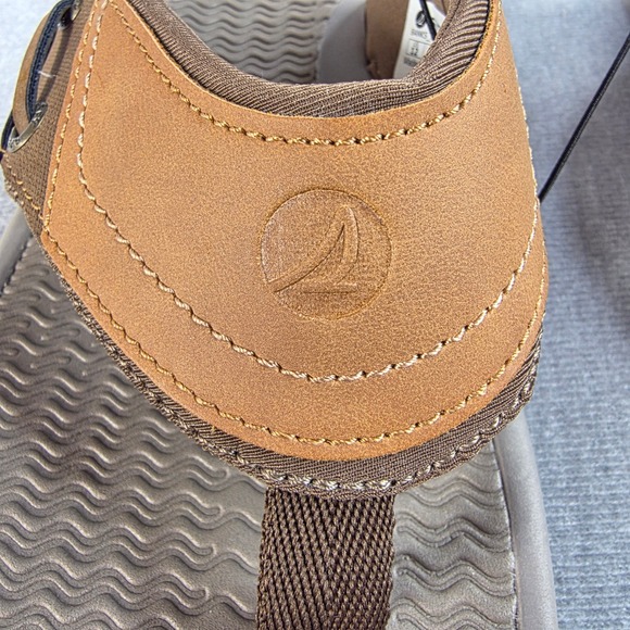 Sperry Banks Flip Flop Mens 12 Brown Like New Nautical Thong Sandals 104156 - Picture 5 of 6
